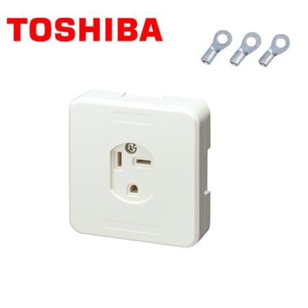接地(アース)コンセント TOSHIBA/東芝ライテック DC2252E(W) IHクッキングヒーター用 小形接地2P30A 露出コンセント(送りなし)【取寄商品】