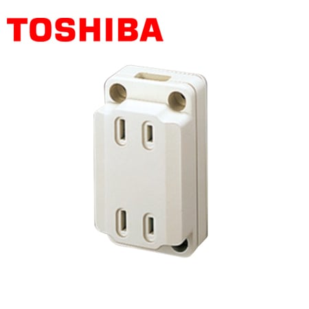 コンセント TOSHIBA/東芝ライテック DC1222N 角形SL露出ダブルコンセント【取寄商品】