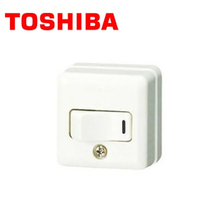スイッチ TOSHIBA/東芝ライテック DS1071(W) 角形露出タンブラスイッチB(片切)(電線接続:巻きじめ端子)【取寄商品】