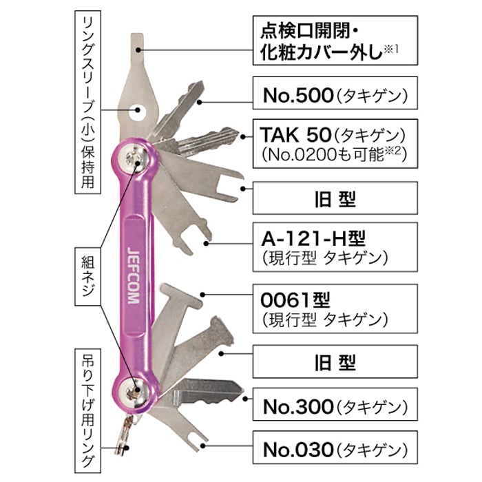 ジェフコム BMK-9 盤用マルチキー 【取寄商品】