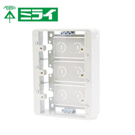 モール 未来工業 MSB-F3W モール用スイッチボックス（Fタイプ）【取寄商品】