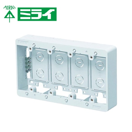 モール 未来工業 MSB-F4W モール用スイッチボックス（Fタイプ）【取寄商品】