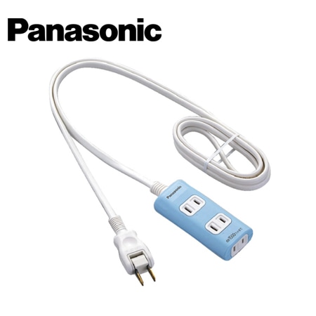 OAタップ・タップ Panasonic/パナソニック WHA2413LP 3個口 スナップキャップ付 1m ブルー パッケージ品 ザ・タップQ キュー【取寄商品】