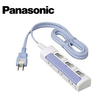 OAタップ・タップ Panasonic/パナソニック WHS2623DKP 3個口 スナップキャップ付 2m ブルー パッケージ品 ザ・タップ スイッチシリーズ【取寄商品】