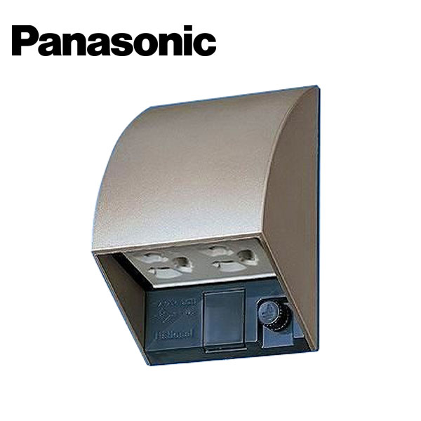 Panasonic/パナソニック WK4602QK スマート接地防水ダブルコンセント 露出/埋込両用 シャンパンブロンズ【取寄商品】