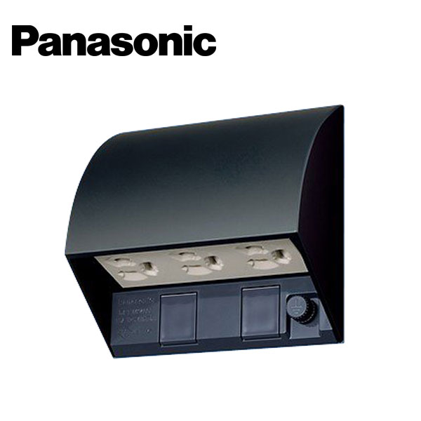 Panasonic/パナソニック WK4603B スマート接地防水トリプルコンセント 露出/埋込両用 ブラック【取寄商品】