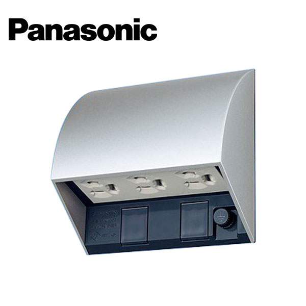 接地(アース)コンセント Panasonic/パナソニック WK4603S スマート接地防水トリプルコンセント 露出/埋込両用 ホワイトシルバー【取寄商品】