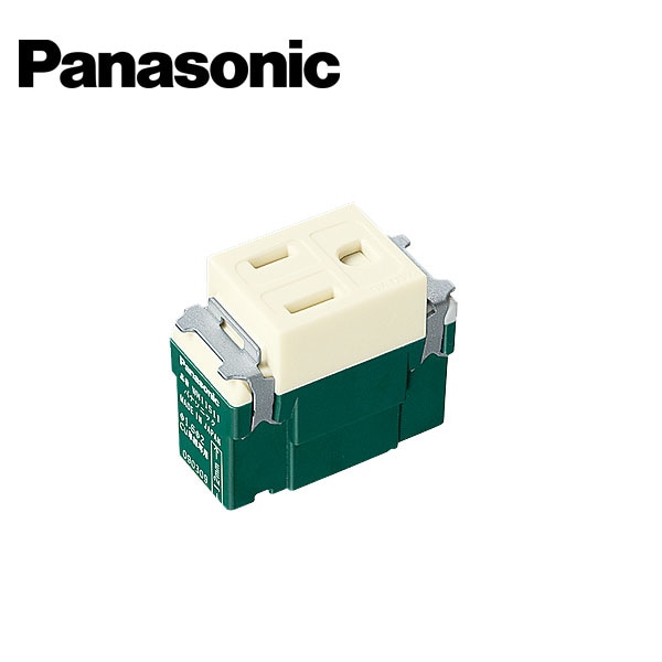 接地(アース)コンセント Panasonic/パナソニック WN11511 フルカラー埋込扉付アースターミナル付接地シングルコンセント【取寄商品】
