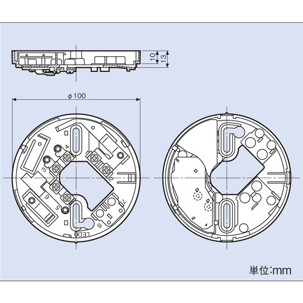 ホーチキ YBO-R/1NAH 感知器ベース 移報あり 共通ベース【取寄商品】
