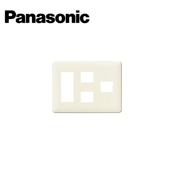 Panasonic/パナソニック WN6086W フルカラーモダンプレート 6コ用 3,21, 取付枠付 ミルキーホワイト【取寄商品】