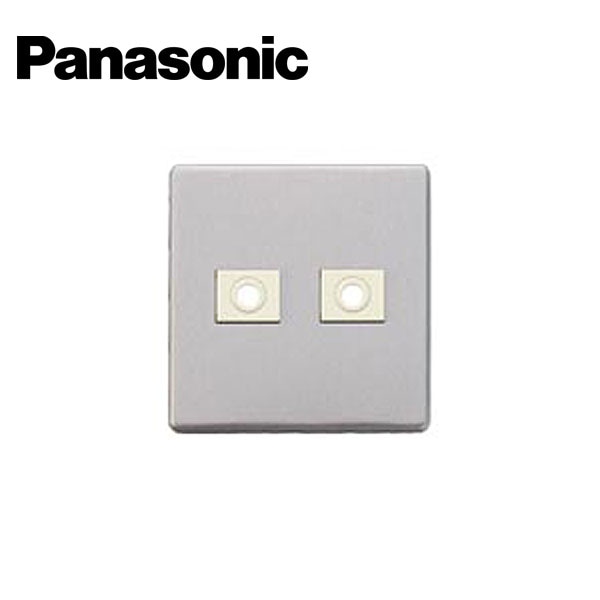 Panasonic/パナソニック WN6582K フルコート加工 フルカラー 新金属電話線プレート 2型 取付枠付 2連【取寄商品】