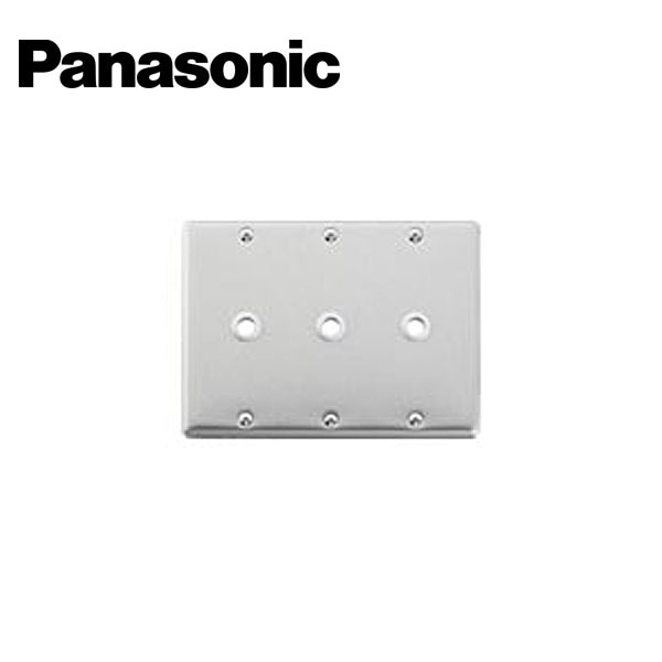 Panasonic/パナソニック WN7583 フルコート加工 フルカラー新金属 電話線プレート 取付枠付 3連【取寄商品】