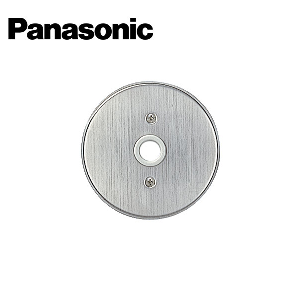 Panasonic/パナソニック WN7660K フルカラーステンレス丸型大穴電話線プレート 取付枠付【取寄商品】