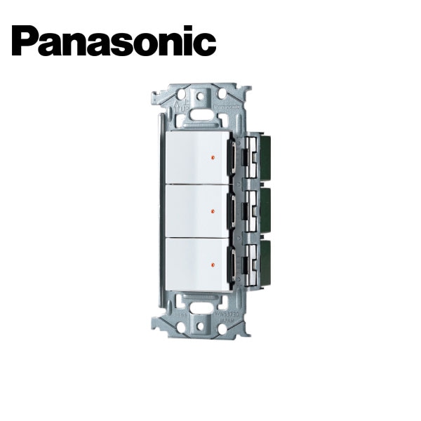 Panasonic/パナソニック WNSS51777W SO-STYLE埋込スイッチセットパイロットC×3マットホワイト【取寄商品】