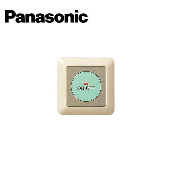 Panasonic/パナソニック WS66412 埋込ミニ押釦スイッチ ON保持/微少電流対応形 パイロットランプ/防沫形プレート/リード線3.5m付)【取寄商品】