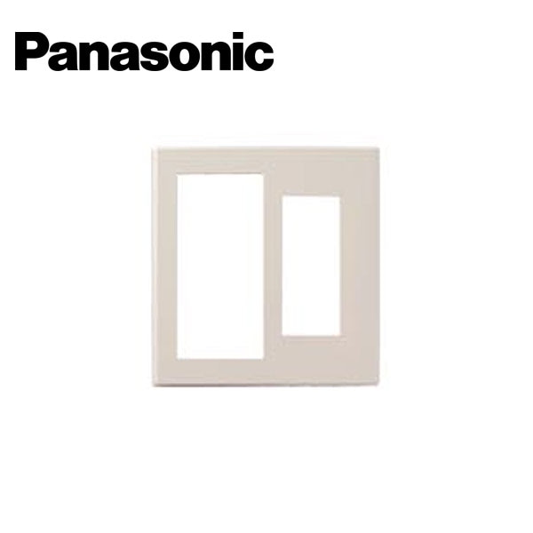 Panasonic/パナソニック WT8112F コスモシリーズワイド21 スイッチ+コンセント プレート 2連用 ベージュ【取寄商品】