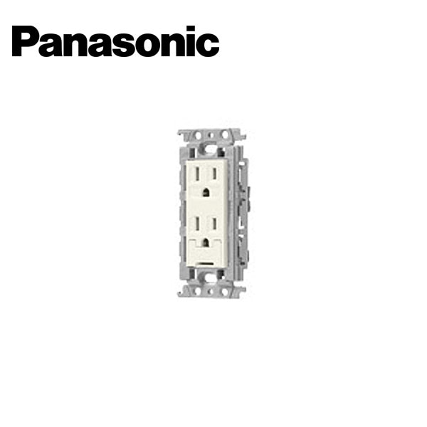 Panasonic/パナソニック WTF113248F コスモシリーズワイド21 埋込アースターミナル付接地ダブルコンセント 絶縁枠付 ベージュ【取寄商品】