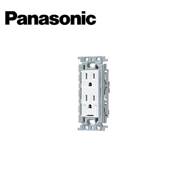 Panasonic/パナソニック WTF113248W コスモシリーズワイド21 埋込アースターミナル付接地ダブルコンセント 絶縁枠付 ホワイト【取寄商品】