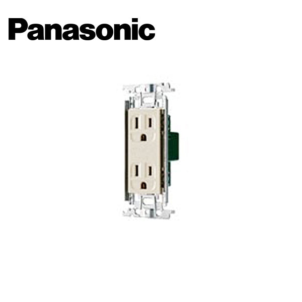 Panasonic/パナソニック WTF13123FK コスモシリーズワイド21 埋込接地ダブルコンセント 金属枠付 ベージュ【取寄商品】