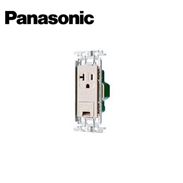 Panasonic/パナソニック WTF19313FK コスモシリーズワイド21 15A/20A兼用埋込アースターミナル付接地コンセント 金属枠付 ベージュ【取寄商品】