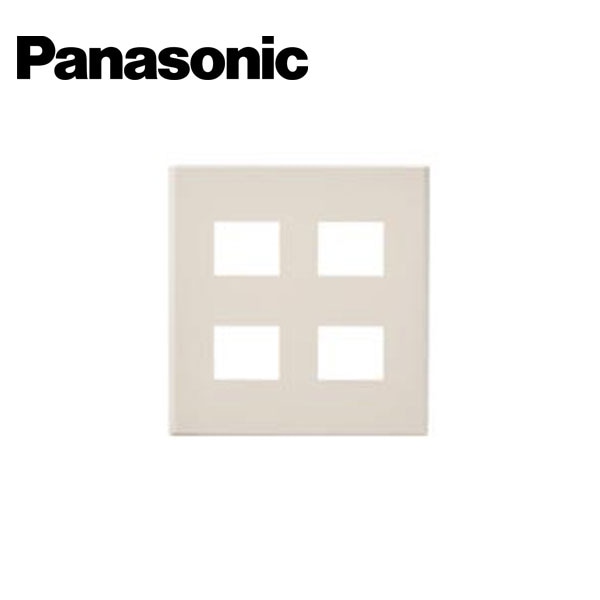 Panasonic/パナソニック WTF8004F コスモシリーズワイド21 コンセントプレート 4コ用 ベージュ【取寄商品】