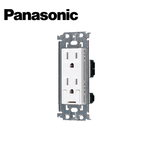 接地(アース)コンセント Panasonic/パナソニック WTL11323W アドバンスシリーズ 埋込アースターミナル付接地ダブルコンセント 金属枠付 セラミックホワイト
