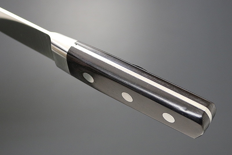 グランシェ / Granshe モリブデン鋼　口金付黒合板柄 骨スキ丸150mm 本刃付（KC-734）