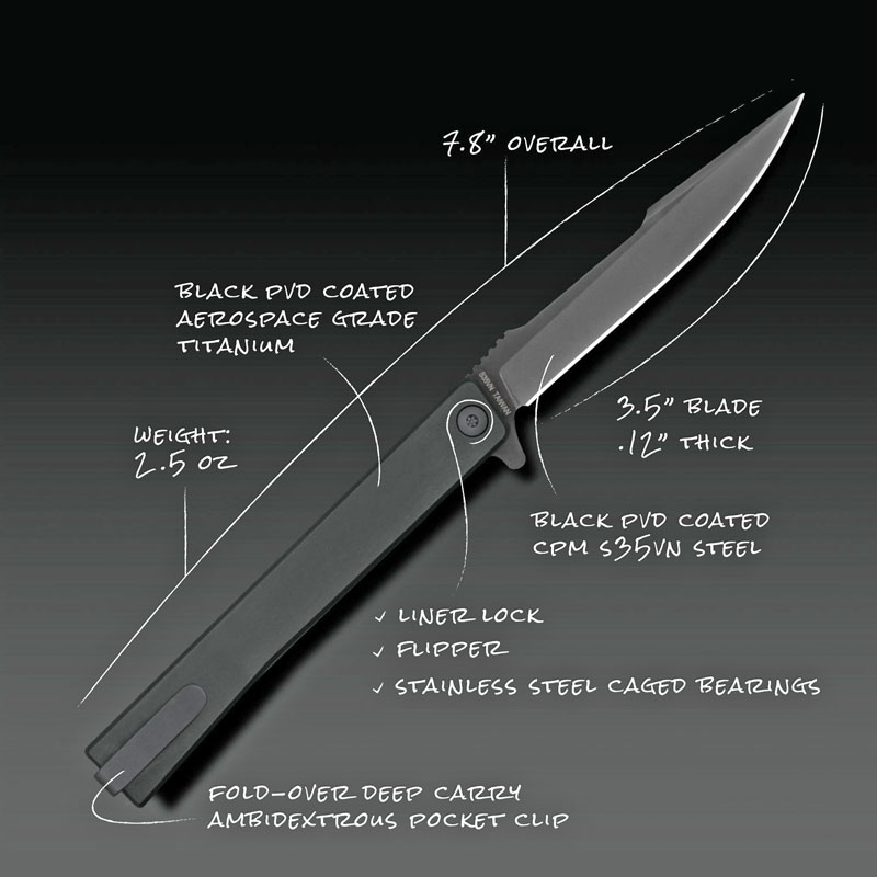 OCASO オカソ The SOLTICE ソルティス ハープーン（ブラックPVD）/チタニウム（ブラック）ハンドル  (9HTB)