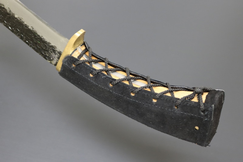 カーブ刃の刀 真鍮製ガード カーブ刃の刀 真鍮製ガード 彫刻刀-ライトガード-C-8型|使いやすい刃物