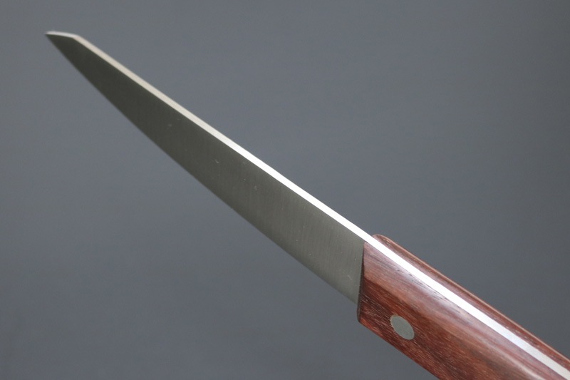 【訳アリ特価】兼常作 全鋼 骨スキ（丸）140mmよりやや短く出来た約132mm 天然木柄  (KC-335B)【限定8本】