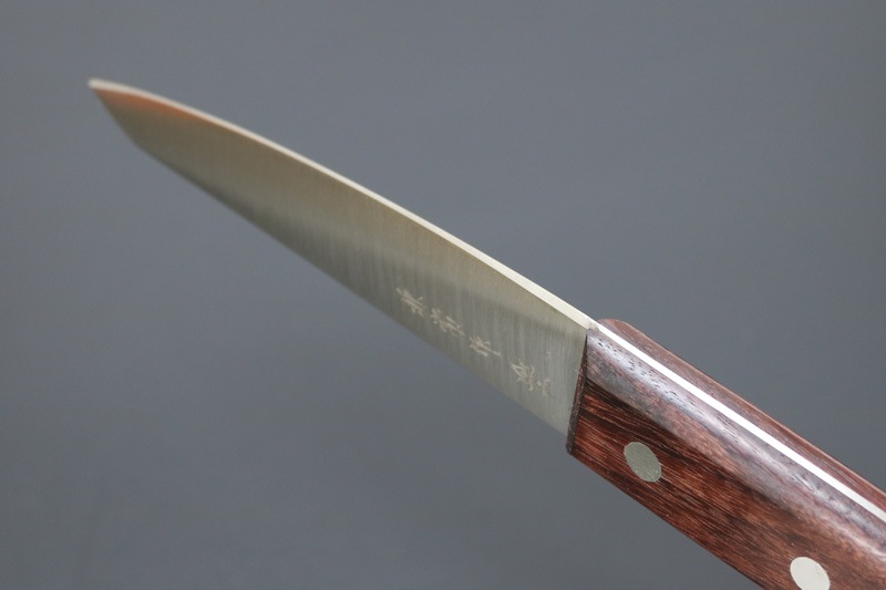 【訳アリ特価】兼常作 全鋼 骨スキ（丸）140mmよりやや短く出来た約132mm 天然木柄  (KC-335B)【限定8本】