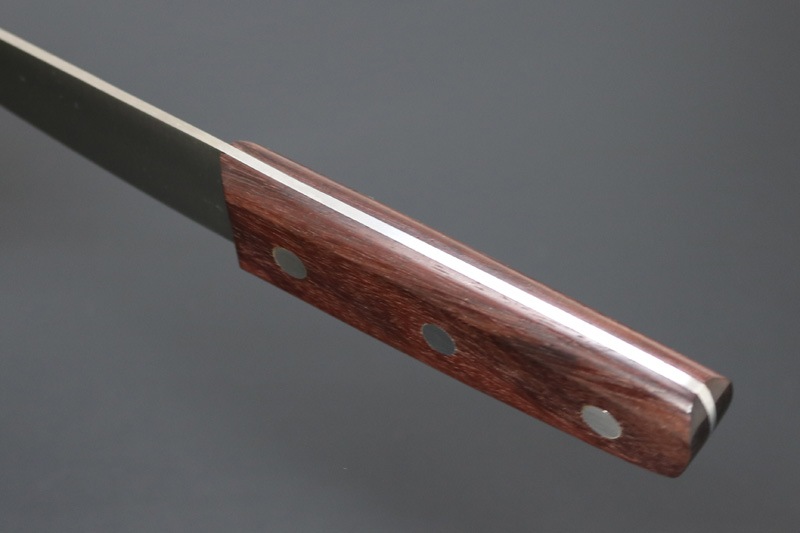 【訳アリ特価】兼常作 全鋼 骨スキ（丸）140mmよりやや短く出来た約132mm 天然木柄  (KC-335B)【限定8本】