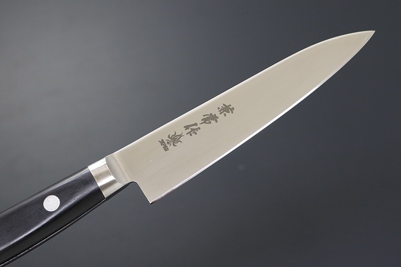 兼常作 モリブデン鋼AUS-10 口金付黒合板柄 ペティ120mm 本刃付(KC ...