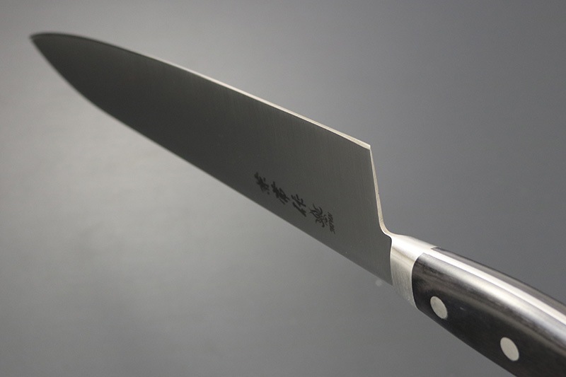 兼常作 モリブデン鋼AUS-10 口金付黒合板柄 牛刀270mm 本刃付（