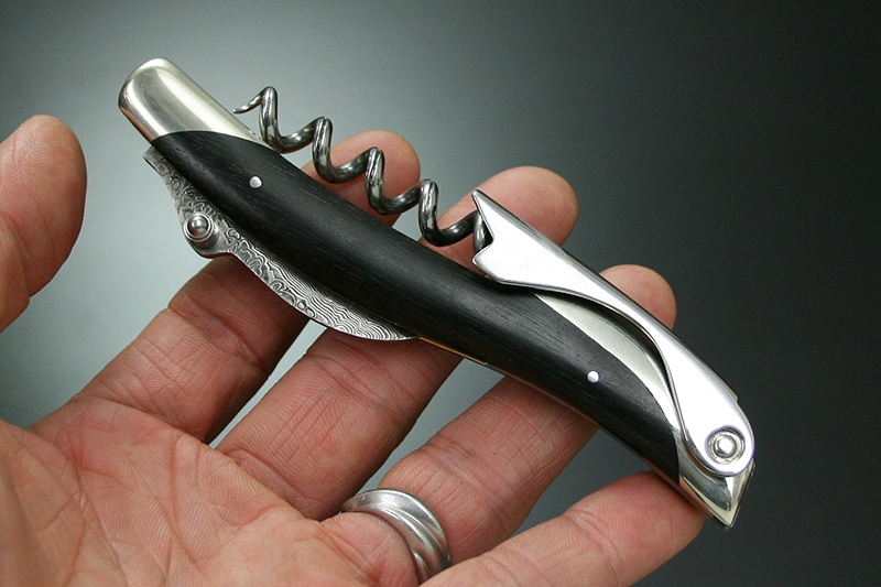 ATHROソムリエナイフ ダマスカスブレード 黒檀 (AT-13) | 台所