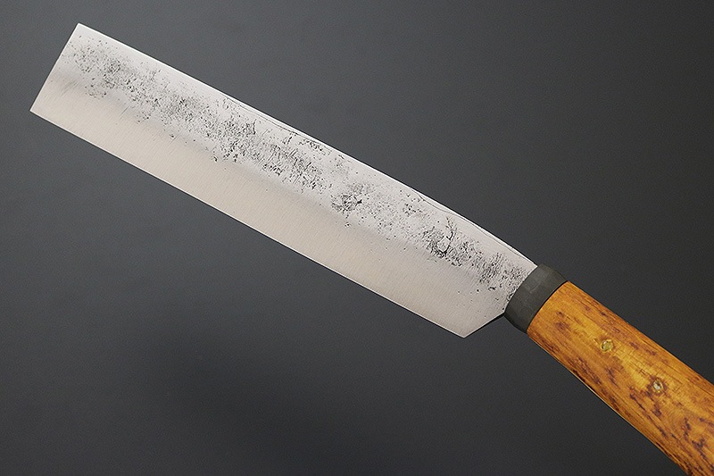 佐治武士作 遊々鉈 梨地 片刃 (No282) | ナイフ・クラフト | カネツネ