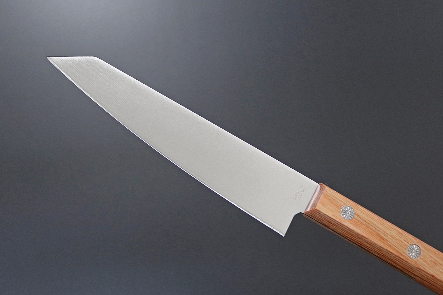 兼常作 切付ペティナイフ　120mm  赤合板柄【レザーシース付き】　(KB-307)　【一般便】