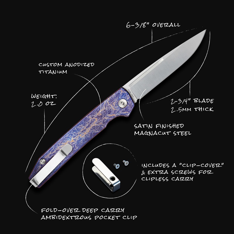 OCASO オカソ ANODIZED SOVRANT SLIPJOINT アノダイズド ソヴラント スリップジョイント（サテン仕上）/アノダイズド チタニウムハンドル  (15SNS)