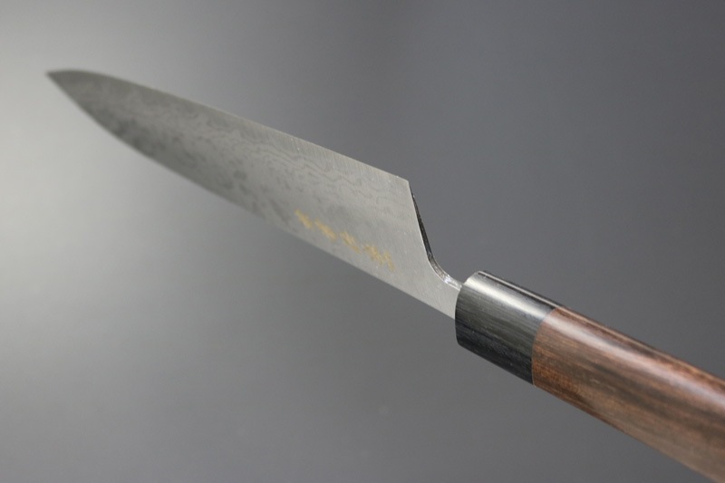 KC-461 兼常作 鍛造青紙2号ダマスカス くり型紫檀柄 牛刀210mm-