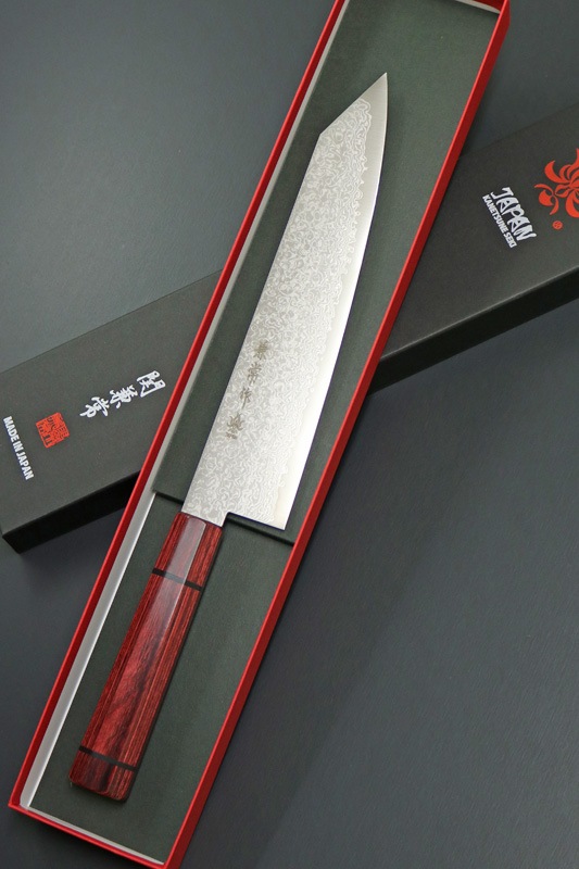 【訳あり商品】兼常作 水面風シリーズ　切付牛刀210mm (KC-855 B-001)