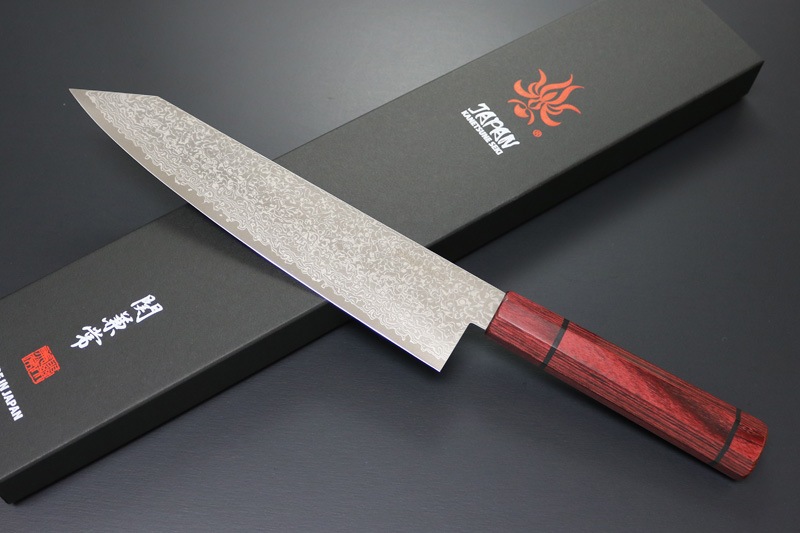 【訳あり商品】兼常作 水面風シリーズ　切付牛刀210mm (KC-855 B-001)