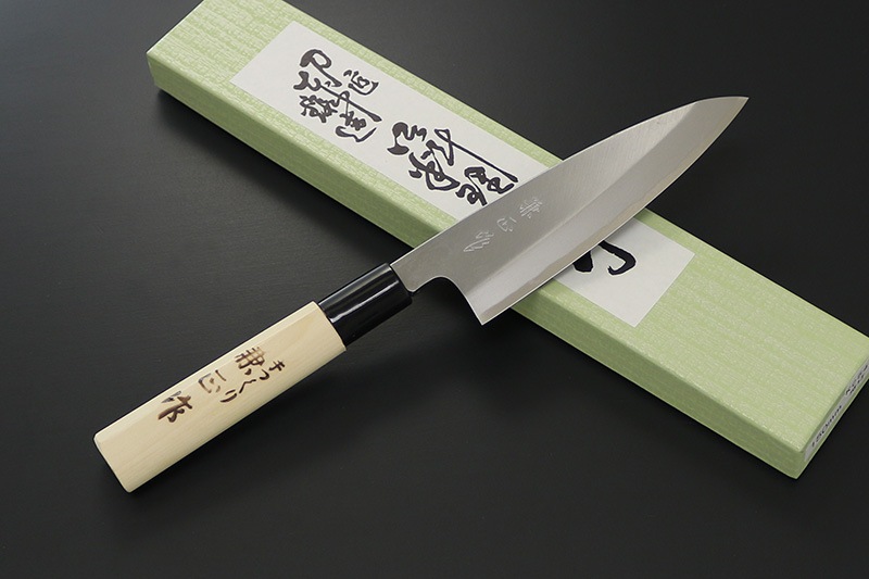 兼正作 舟行出刃150mm (片刃) 朴柄PC桂 (KC-548) | 兼正（かねまさ