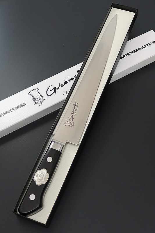 グランシェ / Granshe モリブデン鋼 口金付黒合板柄 筋引270mm 本刃付(KC-729)