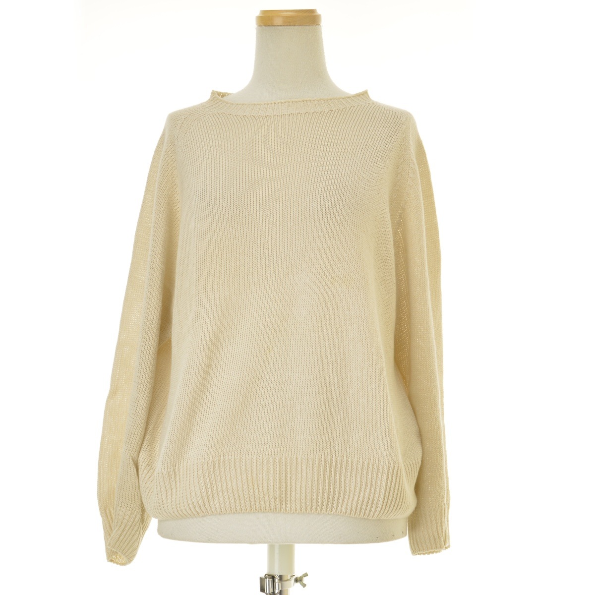 美品 19ss MARGARET HOWELL リネンシルクニット ベージュ 2 MARGARET HOWELL（マーガレットハウエル）の「LINEN COTTON SILK