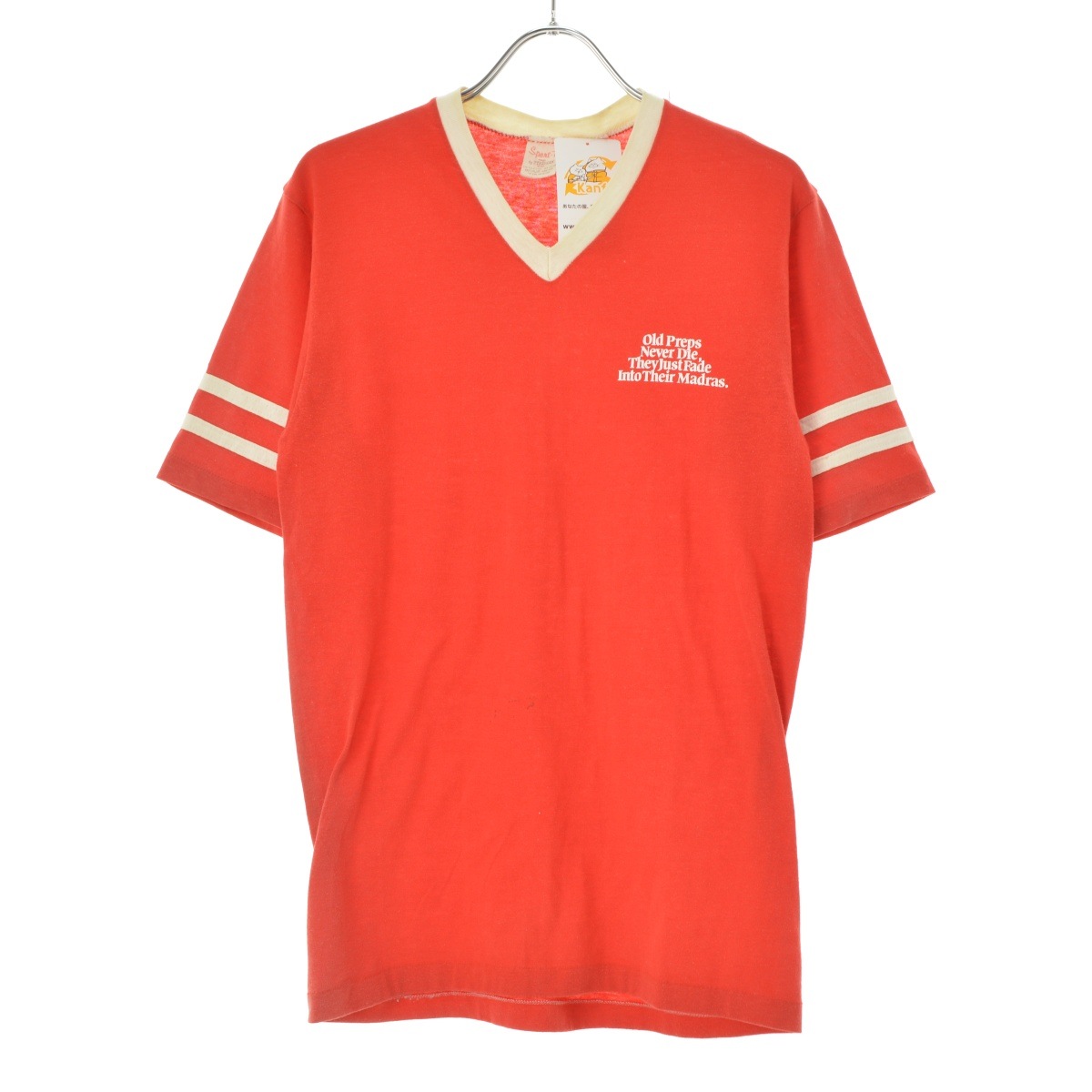 美品46デロング 半袖 ビンテージ フットボール Tシャツ 80年代　i6 VINTAGE - 美品46デロング 半袖 ビンテージ フットボール T