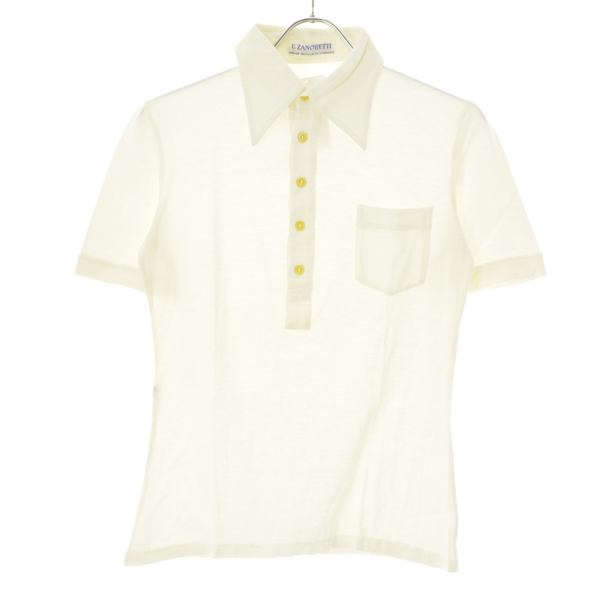 ブランド古着】U.ZANOBETTI ホワイト 半袖ポロシャツ | ポロシャツ