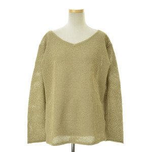 Ron Herman / ϡޥ 23SS 3710800155 Paper Mix Mesh Knit Pullover Vͥå Ĺµ˥åȥ 