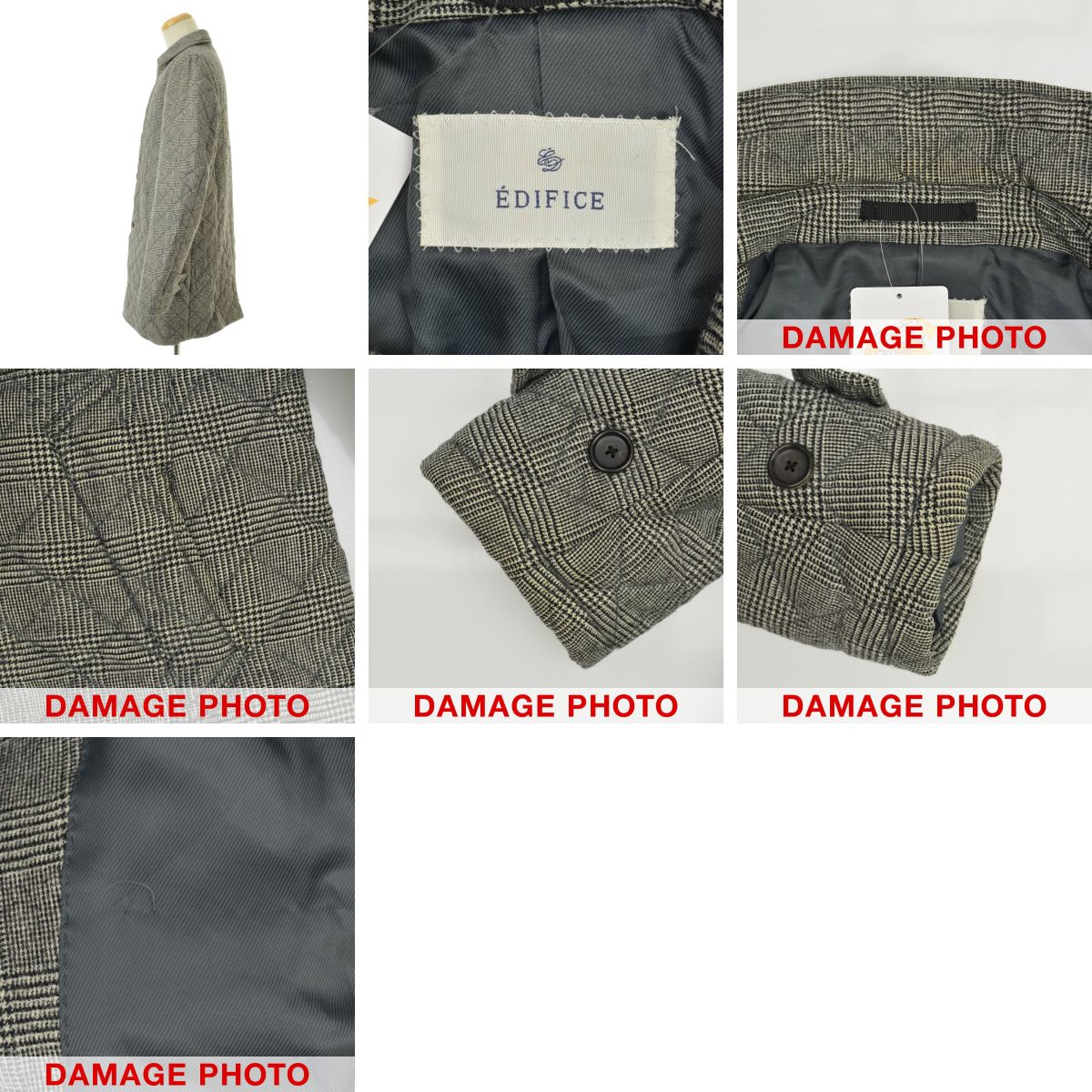 ブランド古着】EDIFICE / エディフィス グレンチェックウール