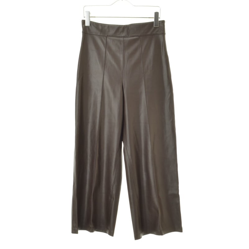 ZARA レザーワイドパンツ羊革
