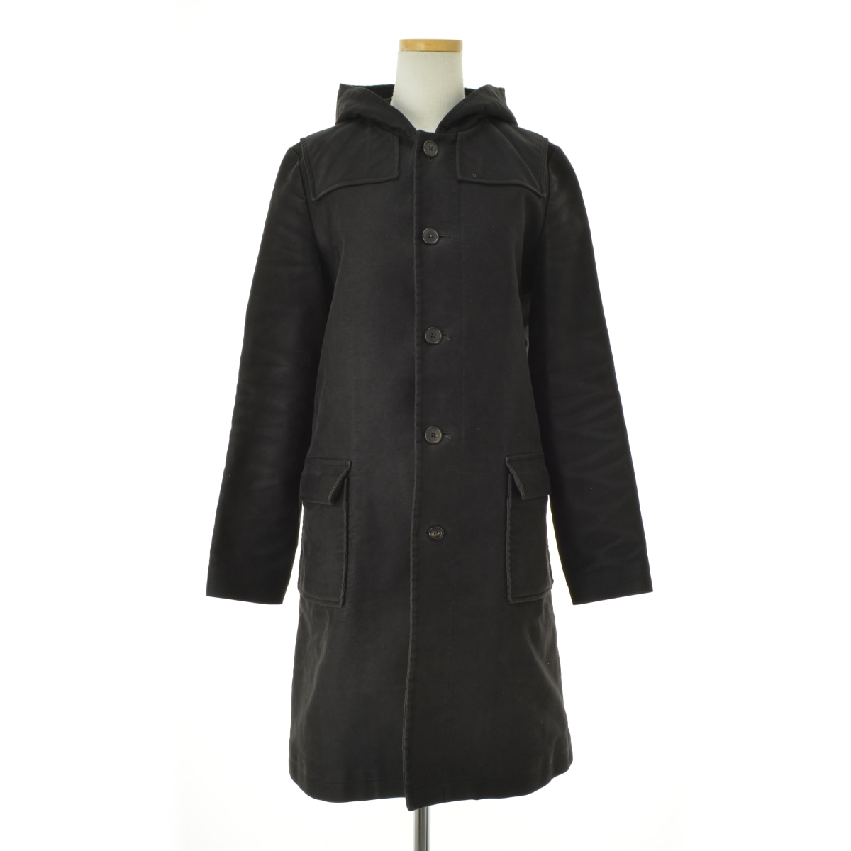 値下げ! アーペーセーA.P.C.ウールラグランコート ブランド古着】APC / アーペーセー フランス製 フード付コットン